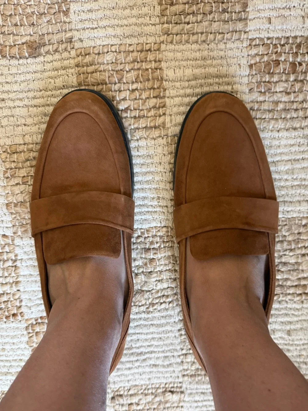 Rockport Women's Tan Suede Slip-On Loafers